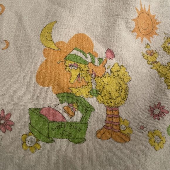 Sesame Street Big Bird Vintage Baby Toddler Receiving Crib Blanket 31x26 in - Picture 7 of 7